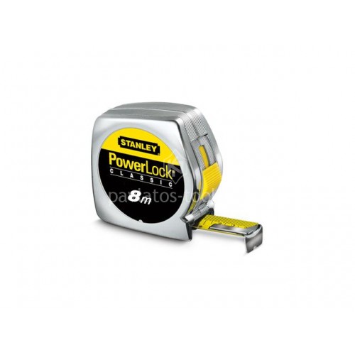 Μέτρο Stanley POWERLOCK  με κέλυφος ΑΒS 8m 0-33-198