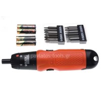 Κατσαβίδι μπαταρίας Black&Decker 6V A7073 με 19 εξαρτήματα