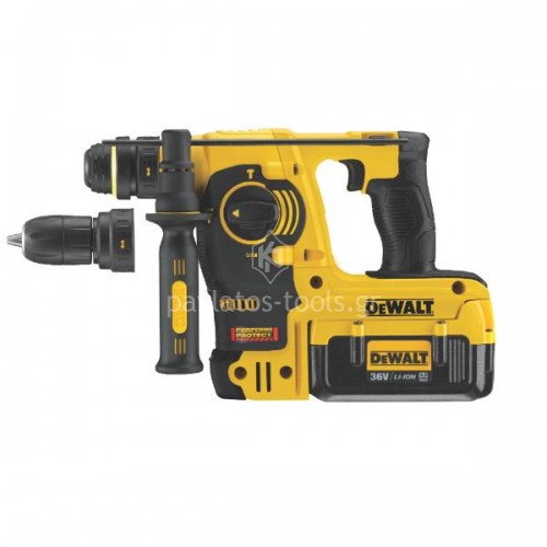 Πιστολέτο επαναφορτιζόμενο Dewalt βαρέως τύπου SDS plus 36V Li-on 4Ah DCH364M2