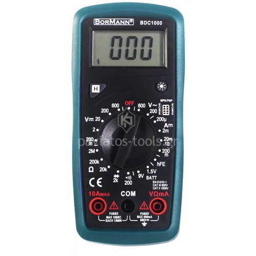 Πολύμετρο ψηφιακό Bormann AC/DC BDC1000 028420