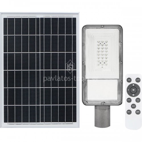 Ηλιακό φωτιστικό δρόμου led 100 Watt αδιάβροχο με φωτοβολταϊκό πάνελ 5V/30W BLF3100 052470