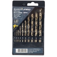 Σετ Τρυπάνια Bormann HSS-Co M35 10 τεμάχια 1-10mm BHT4822 057956