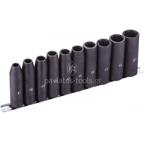 Σετ Καρυδάκια Αέρος Bormann μακριά 1/2'' 8-10-11-12-13-14-15-17-19-21mm 10τεμ BHT7704 075165