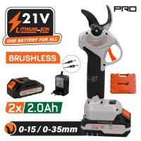 Ψαλίδι Κλάδου Μπαταρίας 21V Brushless Προοδευτική Κοπή 0-15mm/0-35mm 0.85kg Nakayama Pro EC1435 082903
