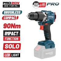 Κρουστικό Δραπανοκατσάβιδο Compact Brushless 20V Li-Ion 90Nm με 2 Ταχύτητες Bormann Pro BBP5325 083429