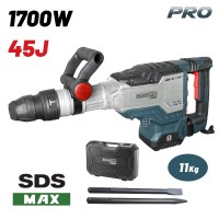 Κατεδαφιστικό Πιστολέτο SDS-MAX 1700W 45J 200-2100bpm & Βαλίτσα με Καλέμι-Βελόνι Bormann Pro BDH3250 083498