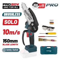 Κλαδευτικό Αλυσοπρίονο Μπαταρίας 20V Brushless Λάμα 15cm 825gr με Βαλίτσα SOLO Bormann pro BBP3916C 083542
