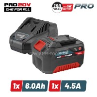 Starter Kit 20V Μπαταρία 6.0Αh & Φορτιστής 4.5Α Bormann Pro BBP9960 083641