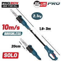 Τηλεσκοπικό Κονταροπρίονο Μπαταρίας 20V Λάμα 20cm Αυτόματη Λίπανση Βαλίτσα SOLO Bormann Pro BBP4220 083702