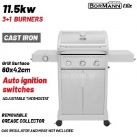 Ψησταριά Υγραερίου BORMANN Elite LEGEND 3+1 Εστιών με Μαντεμένια Σχάρα Luxury Type BBQ7031 084211