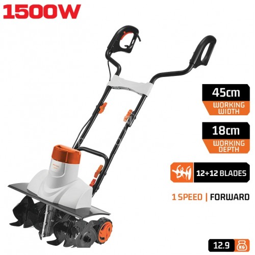 Ηλεκτρικό Σκαπτικό Nakayama 1500W 45cm 12+12 Μαχαίρια MB2120 084594