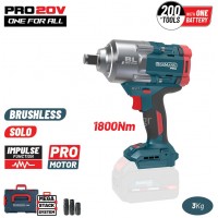 Μπουλονόκλειδο μπαταρίας Bormann Brushless 1800Nm 3/4" solo (χωρίς μπαταρία+φορτιστή) BBP5456CA 085188