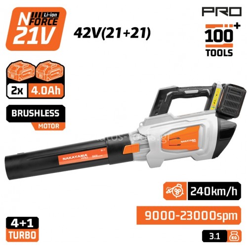 Φυσητήρας μπαταρίας Nakayama 42V (21+21V) 240Km/h (2x4.0Ah) EC1719X44 085331