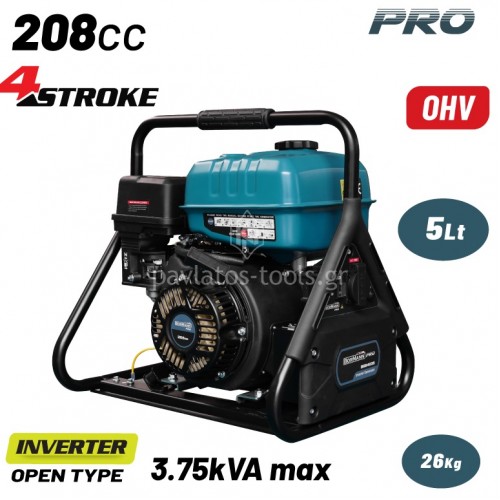 Γεννήτρια βενζίνης Bormann inverter ανοιχτού τύπου 208cc BGB4035 085485