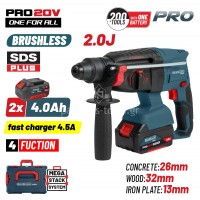 Πνευματικό σκαπτικό μπαταρίας Bormann Pro Brushless 20V Li-Ion 2 Joule (2x4.0Ah) BBP5416X44CA 085676