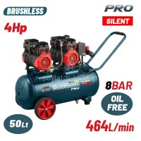Αεροσυμπιεστής Bormann μονομπλόκ oilfree silent Brushless 4Hp 50ltr BAT5013 085966