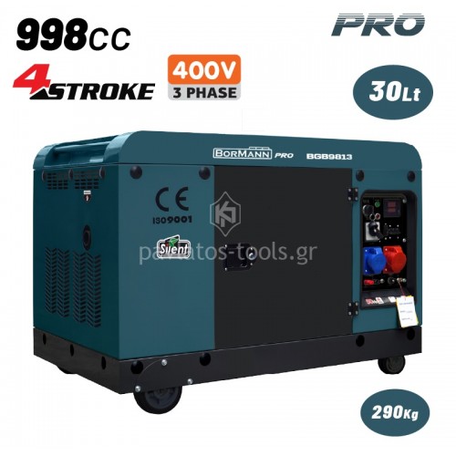 Γεννήτρια Πετρελαίου BORMANN Pro τριφασική 12000W 998cc με Μίζα μπαταρία AVR BGB9813 086062