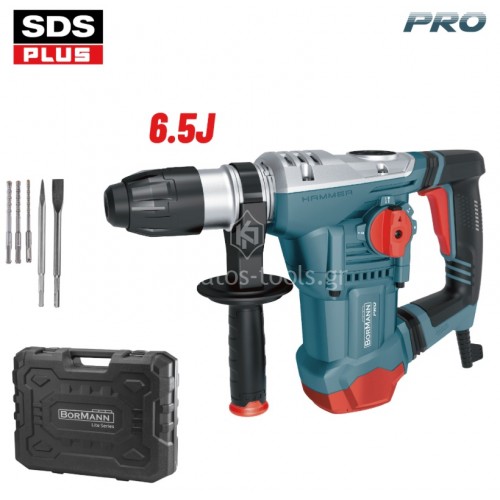 Σκαπτικό Περιστροφικό Πιστολέτο Bormann pro 1800 Watt sds plus 6.5 Joule BPH4510 086352