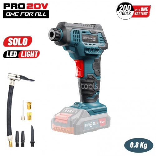 Τρόμπα Αυτοκινήτου Bormann μπαταρίας 20V Li-lon 130psi 30lt/min solo (χωρίς μπαταρία+φορτιστή) BBP3640 086802