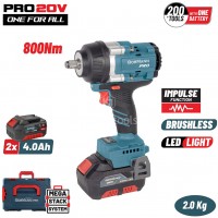 Μπουλονόκλειδο Bormann Brushless 20V 800Nm (2x4.0Ah) BBP5388X44CΑ 088585