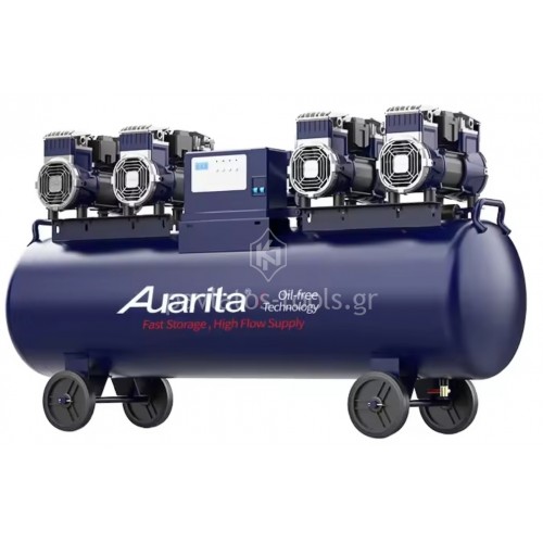 Αεροσυμπιεστής AUARITA BLUE 120lt 8hp μονοφασικός αθόρυβος 501-1480Χ4-120