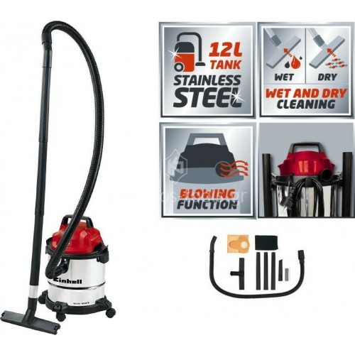 Σκούπα Einhell υγρών-στερεών 12litr TC-VC 1812 S 2342370
