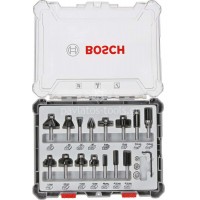 Σετ Φρέζες για ρούτερ Bosch 6mm 15 τεμαχίων 2607017471