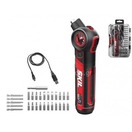Κατσαβίδι μπαταρίας Skil 4 Volt με 28 εξαρτήματα 2714GA SD1E2714GA