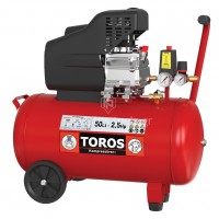 Αεροσυμπιεστής Μονομπλόκ Toros 50Lt  2.5hp 40106