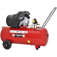 Αεροσυμπιεστής Toros μονομπλόκ 100lt 3HP 230 Volt 40139