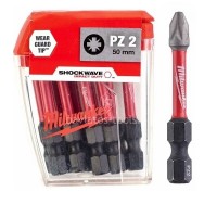 Σετ μύτες Milwaukee Shockwave PZ2x50mm 10 τεμαχίων 4932430866