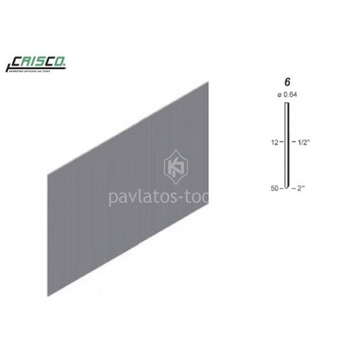Καρφίτσα ακέφαλη Crisco σειρά 6 20.000 τεμάχια 30mm 6/30