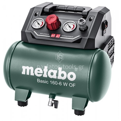 Αεροσυμπιεστής Metabo 6 ltr 0.9kW Basic 160-6 W OF 601501000