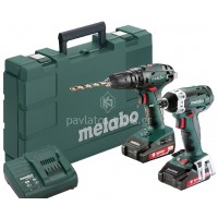 Combo Set Metabo Μπαταρίας 18V  2.1.8 18 V Δραπανοκατσάβιδο SB 18 & Κρουστικό κατσαβίδι SSD 18 LTX 200  6.85087.00