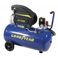 Αεροσυμπιεστής Goodyear μονομπλόκ με λάδι 50lt 2hp 608002