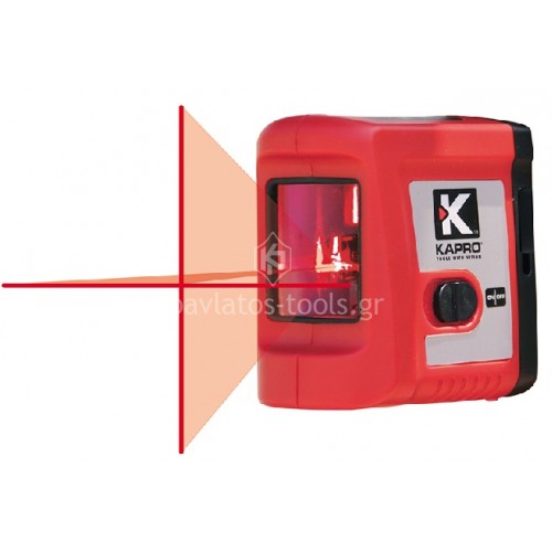 Αλφάδι Laser σταυρού Kapro δύο ακτινών κόκκινης γραμμής (οριζόντια & κάθετη) εσωτερικού χώρου 862 633110