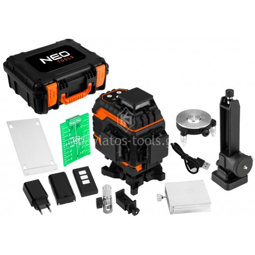 Αλφάδι laser Neo tools πράσινης δέσμης 4x360 75-141 