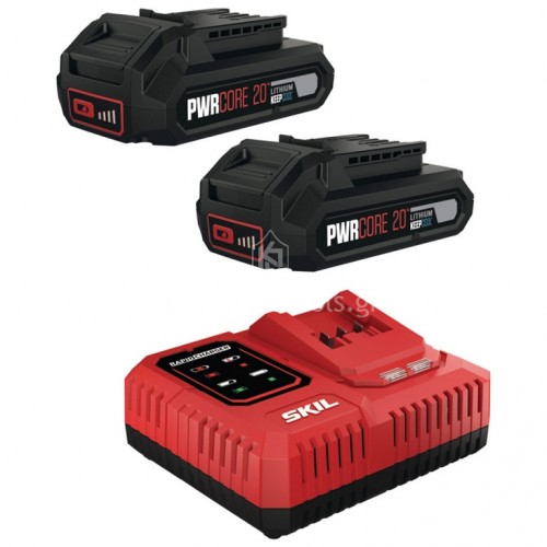 Σετ μπαταρίες Skil Red (2x2.5Ah)+ταχυφορτιστής 6A 20V 3117BA BC1E3117BA