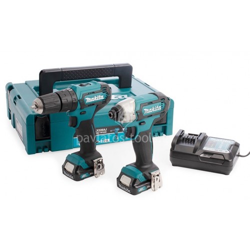 Σετ Makita Κρ.Δραπανοκατσάβιδο HP333D+Παλμικό Κατσαβίδι TD110D σε Makpac 12V (2x2.0Ah) CLX228AJ