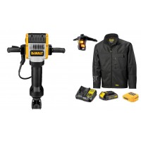 Πιστολέτο κατεδάφισης Dewalt 30κιλών 2100W D25980K+Μαύρο Θερμαινόμενο Μπουφάν Dewalt DCJ069C1 D25980KJ