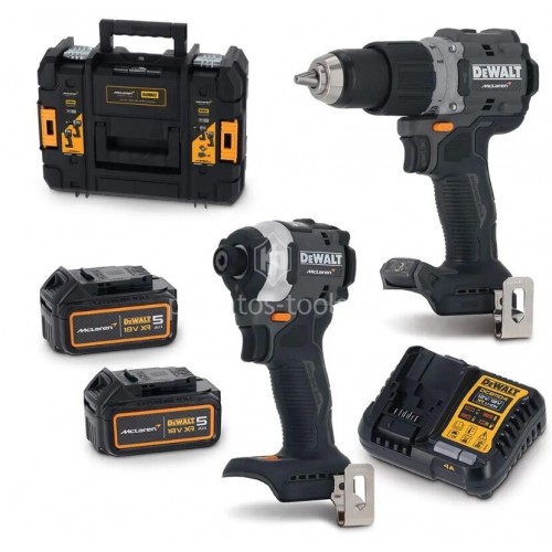 Σετ Dewalt Mclaren Κρουστικό Δραπ/δο DCD85M+Παλμικό Κατσαβίδι DCF85M 18V(2X5.0Ah) DCK200MP2T