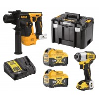 Σετ Dewalt 12V Παλμικό Κατσαβίδι DCF801+Πιστολέτο DCH072 (2x5.0Ah) DCK2104P2T