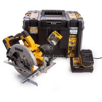 Δισκοπρίονο Dewalt 18V XR Brushless 184mm (2x5.0Ah) με βαλίτσα TSTAK DCS570P2