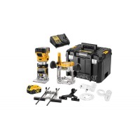 Ρούτερ Σταθερής Βάσης Dewalt 18V XR Brushless 8mm(1/4") (2x5.0Ah) με κασετίνα DCW604P2