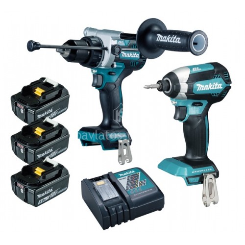 Σετ Makita 18 V Κρ.Δραπ/δο DHP486ZJ+Παλμικό κατσαβίδι DTD153ZJ σε makpak (3x5.0Ah) DLX2418TJ
