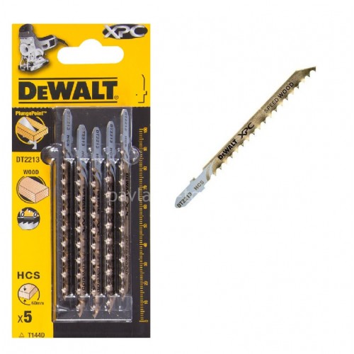 Λεπίδες σέγας Dewalt σετ 5τμχ. XPC ξύλου 100x4.0mm (T144D) DT2213