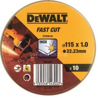 Δίσκοι κοπής Dewalt inox 115x1.0mm σετ 10 τεμαχίων DT3506