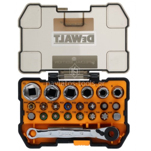 Σετ Dewalt  McLaren Καρυδάκια+Μύτες 24 τεμαχίων DT70906