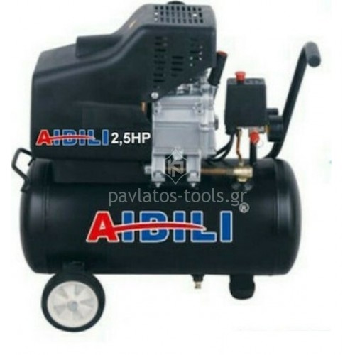 Αεροσυμπιεστής Aibili 50 ltr 2,5hp μονομπλόκ ελαιολίπαντος IBL50/2,5