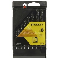 Σετ τρυπάνια ακίδας Stanley 8 τεμάχια 3-10x1.0mm STA56006 